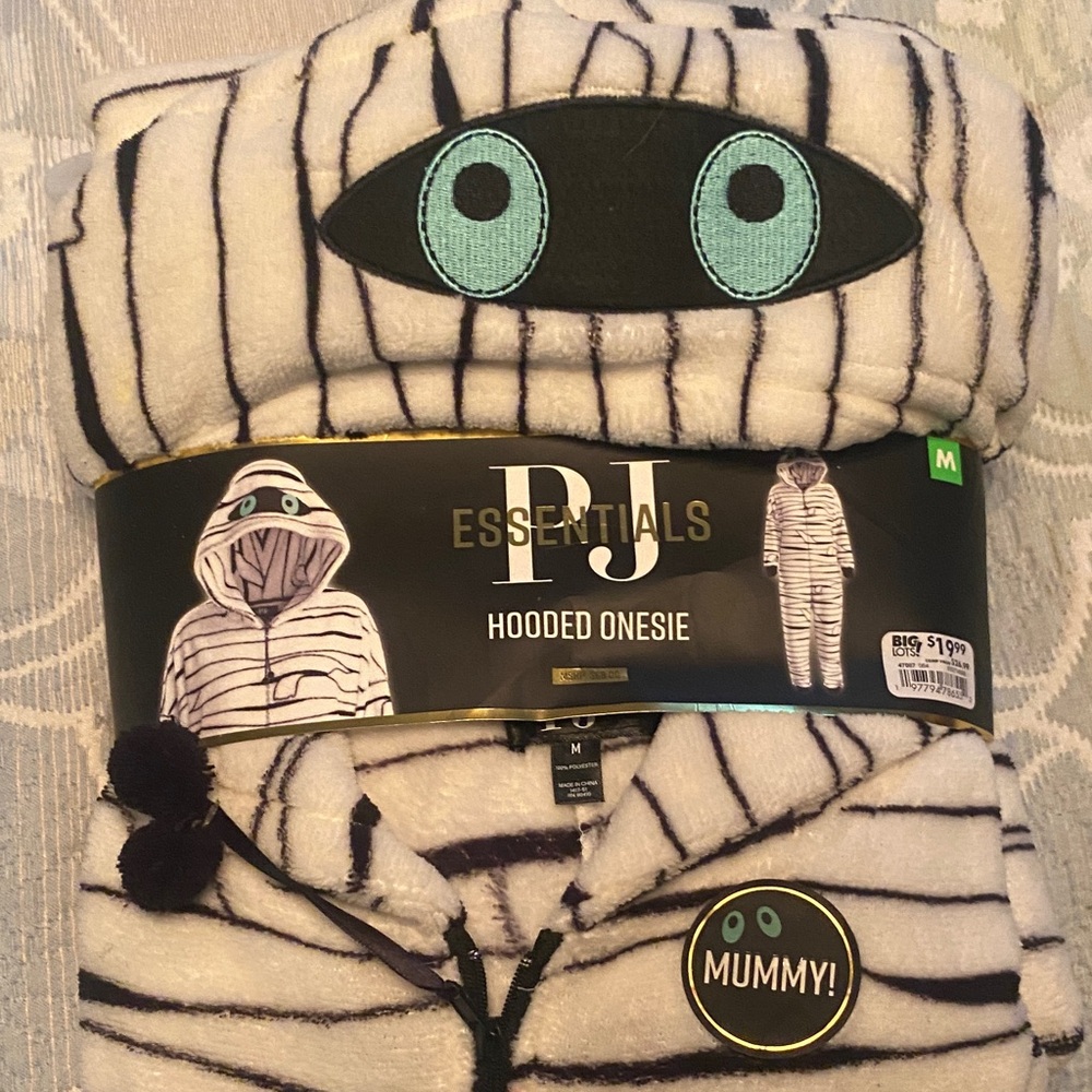 Striped Mummy Hooded Onesie